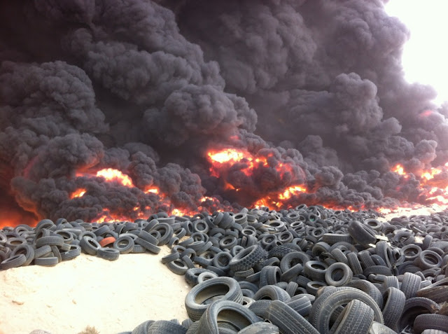 tire dump in Kuwait